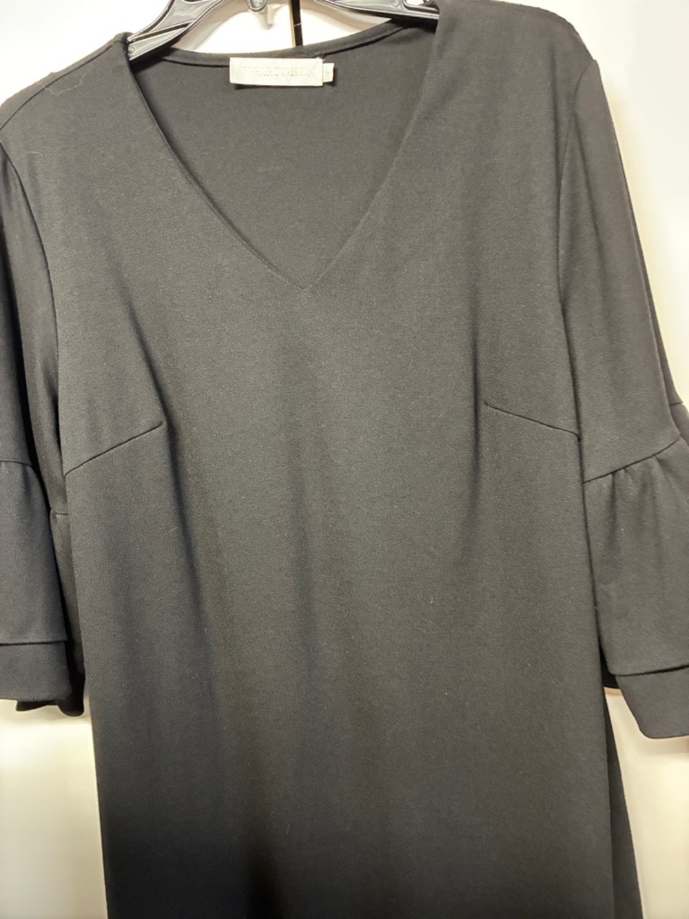 Sugar Poison Black V-Neck Dress with Ruffle Sleeves - Picture 5 of 8